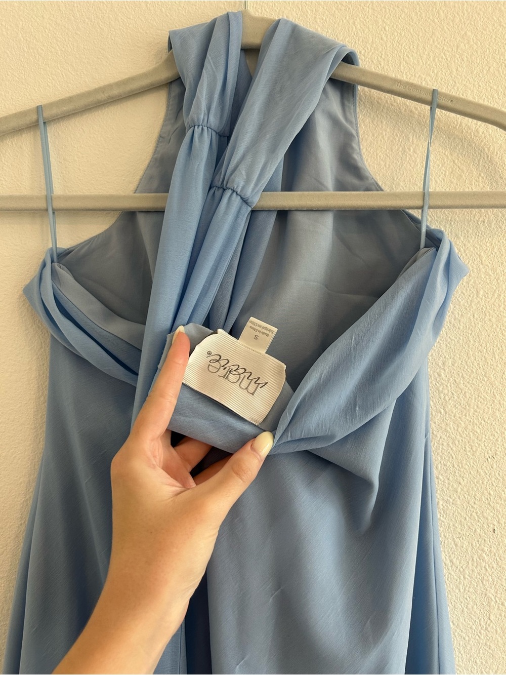 Mare Mare Cowl Neck Sheer Hem Dress - Picture 9 of 9